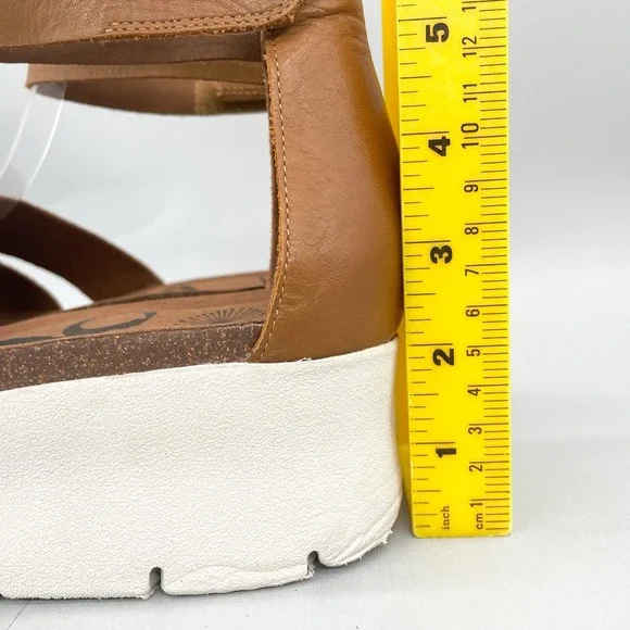 OTBT Womens 9.5M Montauk Sandals‎ Shoes Brown Platform Wedge Ankle Strap Boho - Picture 5 of 13